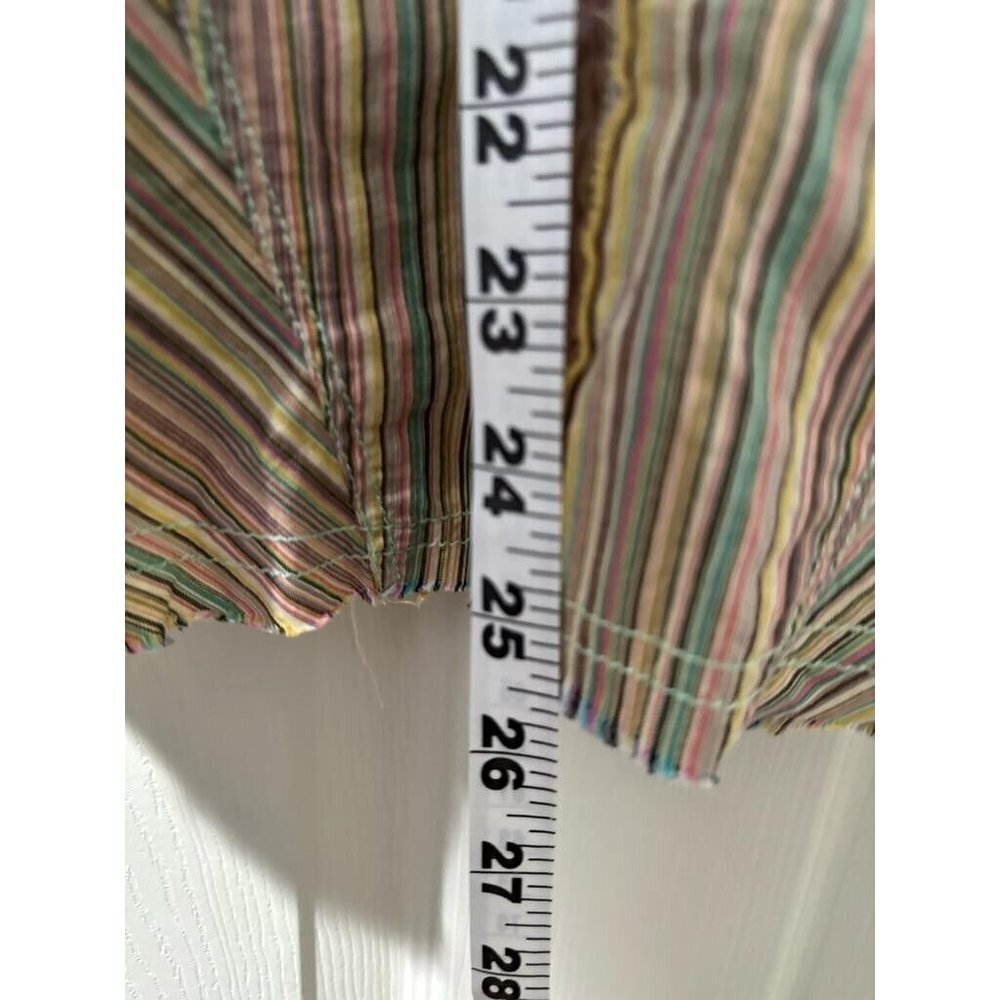 Johnny Was 3J Workshop Biya Embroidered Striped Long Bell Sleeve Top Size XS - Picture 10 of 11